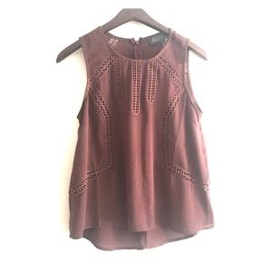 ASTR burgundy tank blouse shirt